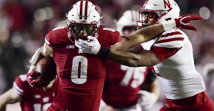 Braelon Allen winning TD 2021 Wisconsin